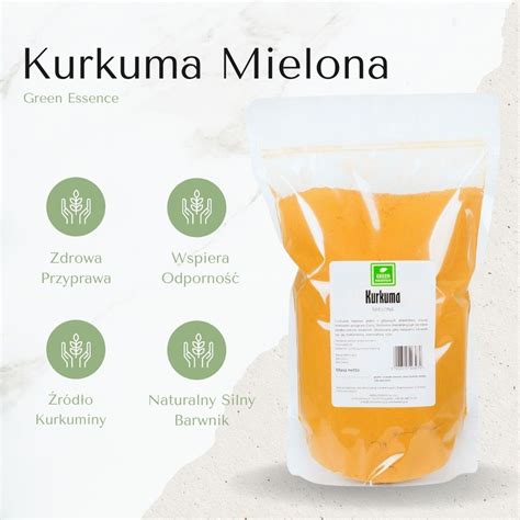 Kurkuma Mielona 100 G Naturalny Barwnik Sklep Zielona Esencja