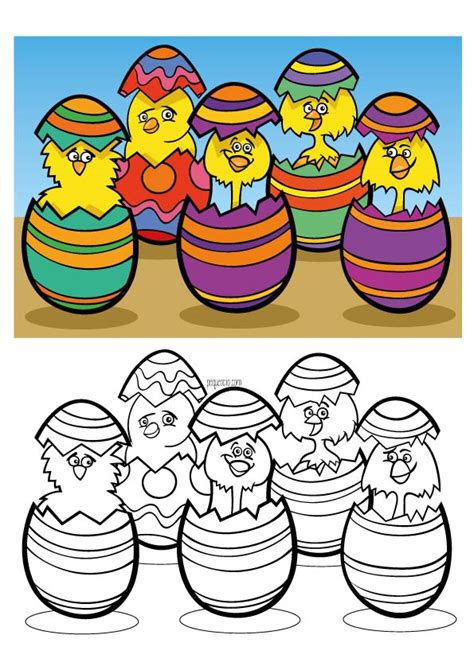 Dibujos De Pascua Para Pintar Y Colorear Pequeocio