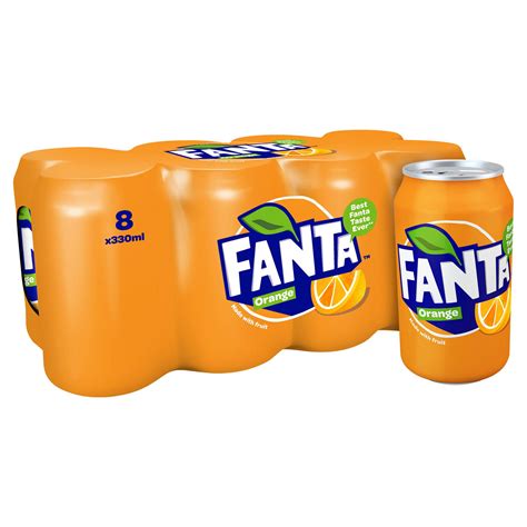 Fanta Orange 8 X 330ml Orange And Fruit Flavoured Iceland Foods