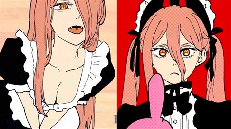 Power Se Ha Vestido De Maid En Encantador Cosplay De Chainsaw Man