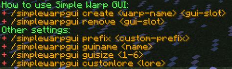 Simple Warp Gui Spigotmc High Performance Minecraft