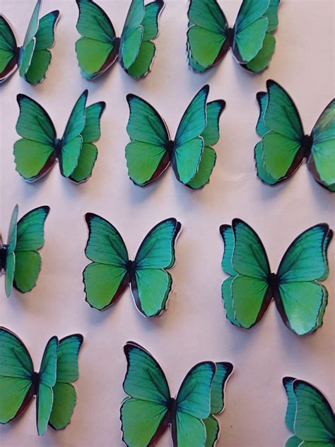 Mariposas Dobles 12 Unidades Verdes Tatascrap