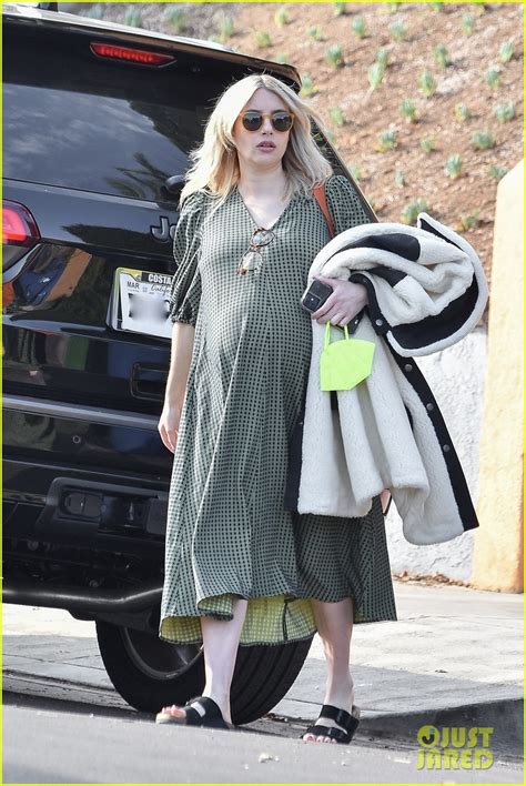 Pregnant Emma Roberts Spends The Afternoon Running Errands In L A