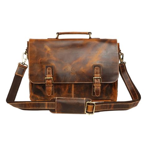 Rustic Town Rustic Town 16 Genuine Leather Laptop Messenger Satchel