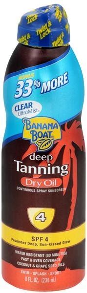 Banana Boat Deep Tanning Dry Oil With Argan Oil Spray Sunscreen Spf 4 8 Oz Shipt