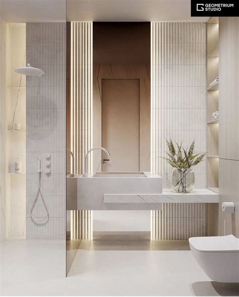 Modern Bathroom Design With Corner Shower