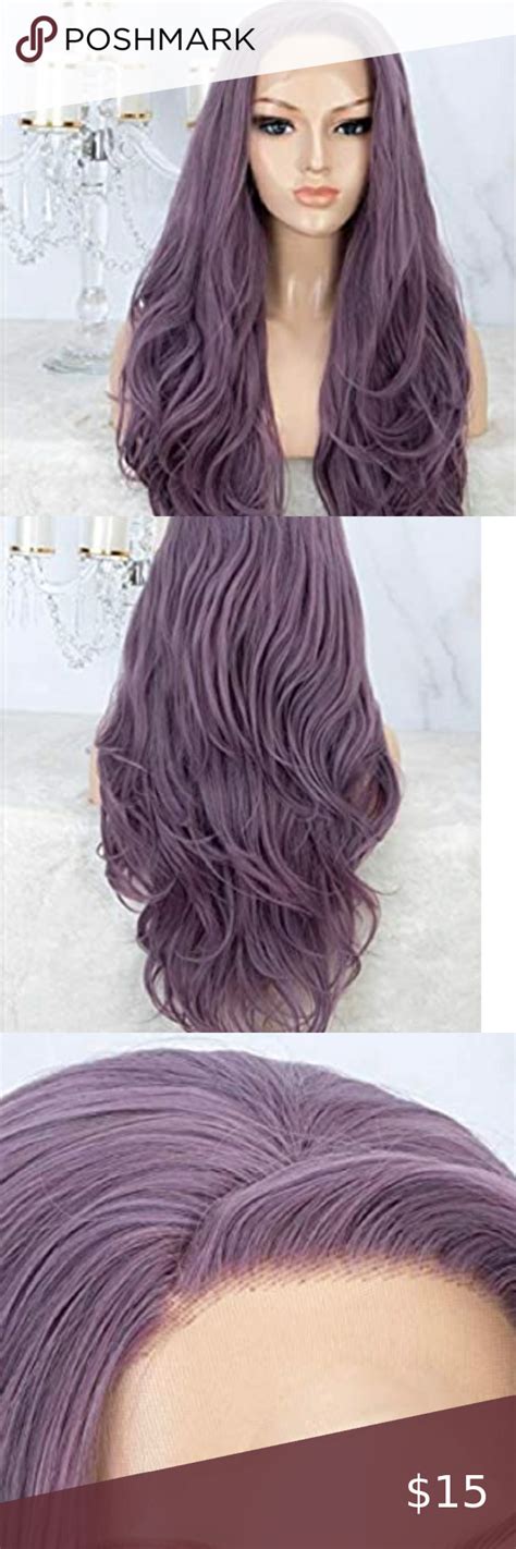 22” Lavender Purple Long Wavy Natural Wig Natural Wigs Wigs Wig Hairstyles