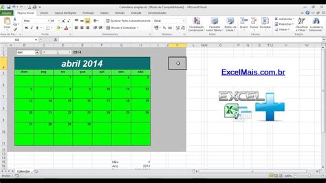 Calend Rio Profissional No Excel Youtube