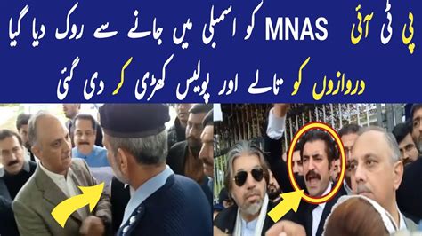 PTI MNAS protest at national assembly پی ٹی آئی MNAS کو اسمبلی جانے