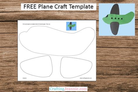 Preschool Airplane Craft Template