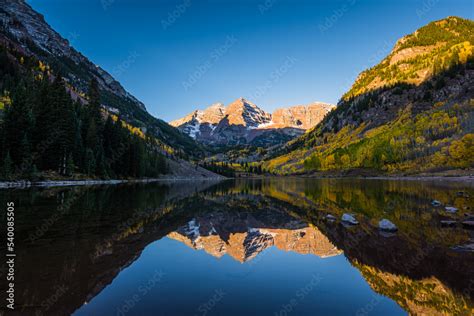 Maroon Bells Aspen Colorado Rocky Mountains Fall Colors Stock Photo ...