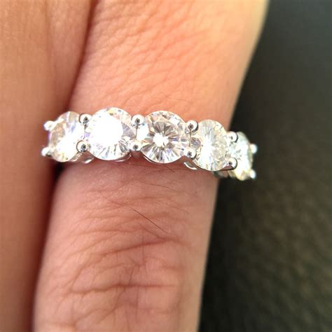 2019 14k White Gold Moissanite Ring 1 5ctw F Color Engagement Ring Test