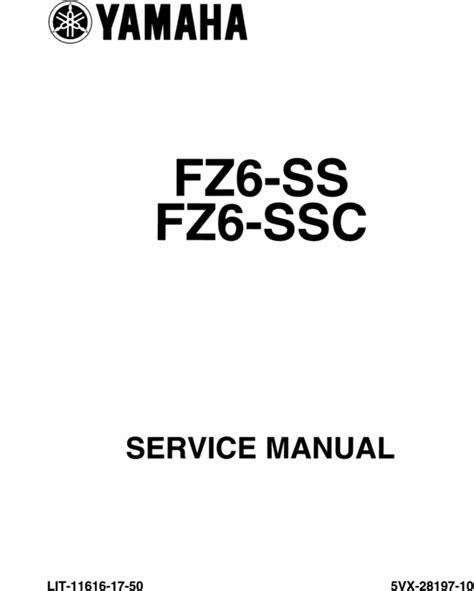 Yamaha Fz6 Service Manual