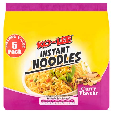 Ko Lee Curry Flavour Instant Noodles 5 X 70g Bb Foodservice