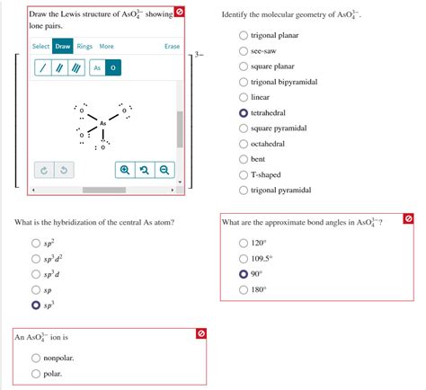 Solved Draw the Lewis structure of AsO4^3− showing all lone | Chegg.com