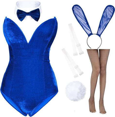 Ina Anime Womens Bunny Girl Costume One Piece Bodysuit Halloween