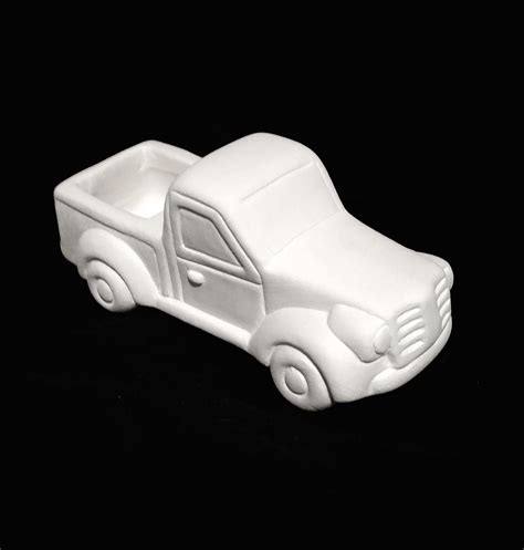 2 Ceramic Pickup Gangbuster Truck Ceramic Bisque Etsy Ceramic