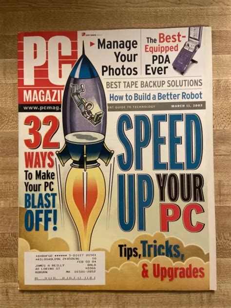 Vtg Pc Magazine March 11 2003 Speed Up Your Pc Manage Your Photos £739