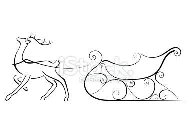 How To Draw Santas Sleigh And Reindeer Easy - Howto Techno