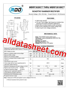 Mbrf Ct Datasheet Pdf Microdiode Electronics Jiangsu Co Ltd