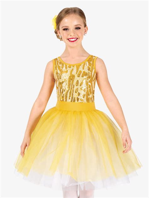 Girls Performance Animal Print Sequin Tutu Dress Dresses Gracie