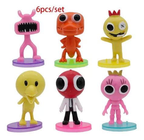 6pcs set Rainbow Friends Roblox Acción Figura Modelo Juguete Cuotas