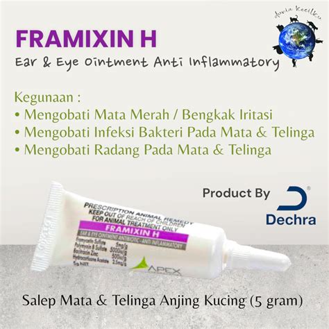 Jual Framixin H Eye Ear Ointment Salep Mata Telinga Kucing Anjing