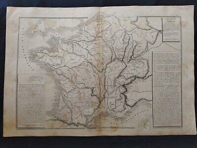 Th Century Map Physical Map Of France By Mmrs Drioux And Ch Leroy