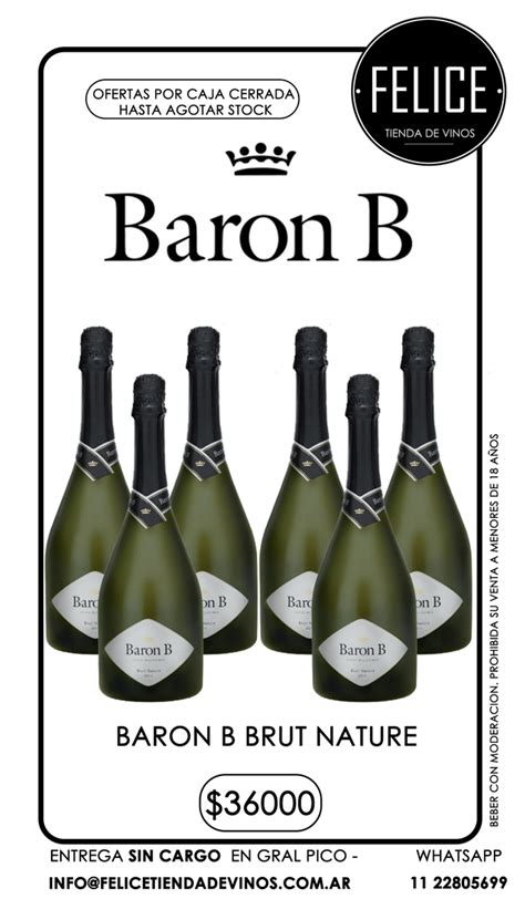 Baron B Brut Nature Comprar En Felice Tienda De Vinos