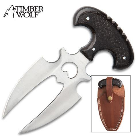 Timber Wolf Split Blade Push Dagger With