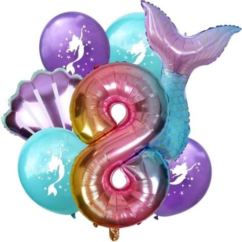 Anniversaire Sirene 8 Ans Decoration Anniversaire Sirene Ballon