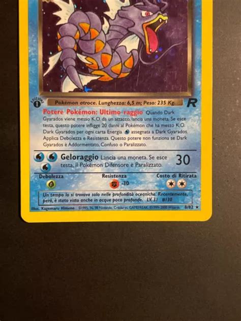 Pok Mon Card Dark Gyarados Team Rocket Holo Ita Edizione No