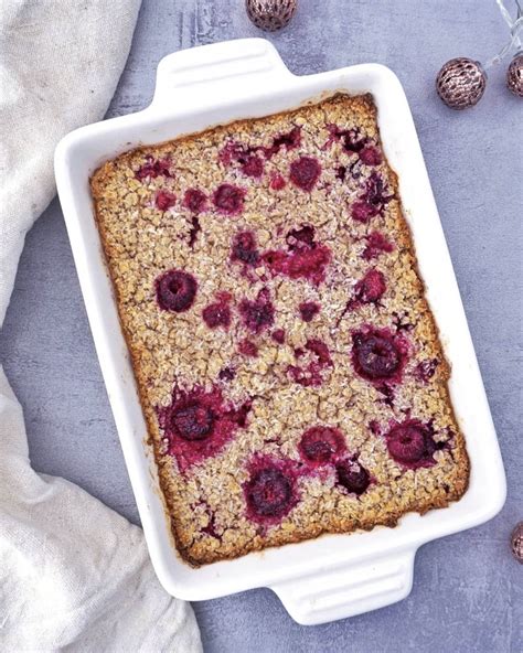 Raspberry Baked Oatmeal Recipe Vegan