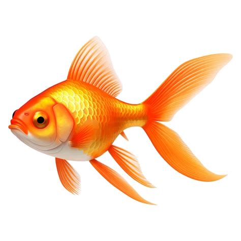 Premium Vector Goldfish Figure Body Style White Background