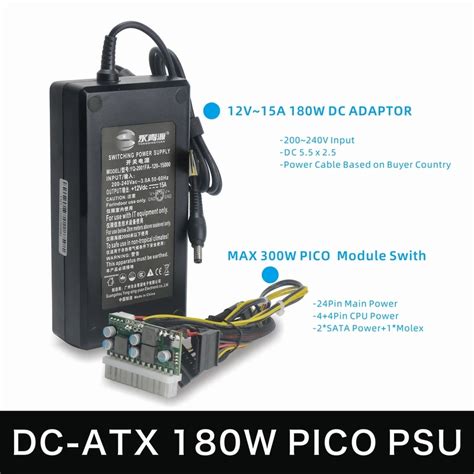 Metalfish Dc Atx Psu V Dc Input W Peak Output Switch Dc Dc Atx