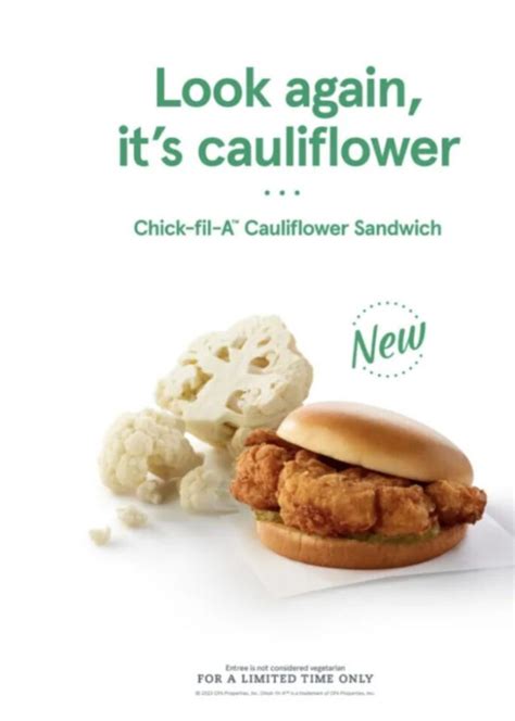 Chick Fil A Just Unveiled A Fried Cauliflower Sandwich And I M Intrigued