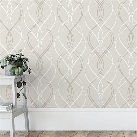 Papel De Parede Adesivo Vinil Ondas Abstrato Bege Nude Marrom Cl Ssico