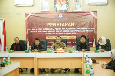 KPU Labuhanbatu Tetapkan 45 Anggota DPRD Terpilih Pemilu 2024 Bacaria