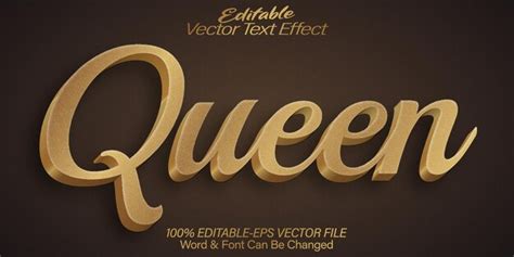 Rainha Vector Efeito De Texto Edit Vel Alfabeto Hist Ria Real Princesa