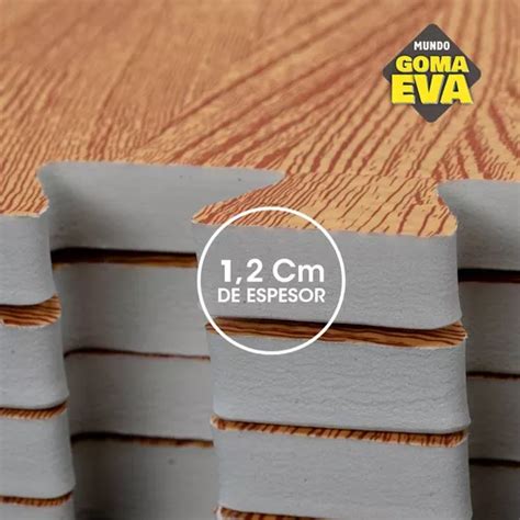 Pack X Piso Goma Eva Con Bordes Encastrable Madera Mm En Venta En