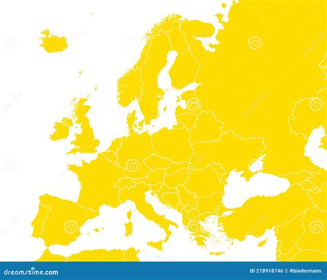 Europakarte Vektor Abbildung Illustration Von Abbildung 218918746