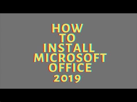 How To Install Microsoft Office Youtube