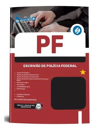 Apostila Pf Escriv O De Pol Cia Federal Editora Solu O