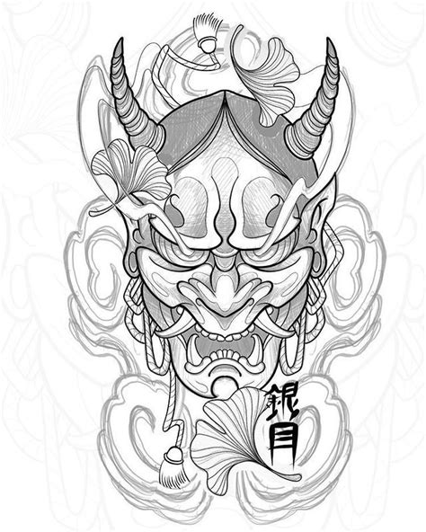 𝔖𝔦𝔩𝔳𝔢𝔯 𝔈𝔶𝔢𝔰 𝔗𝔞𝔱𝔱𝔬𝔬 on Instagram 𝕱𝖑𝖆𝖘𝖍 HANNYA MASK SKETCH