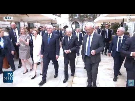 Mattarella E Steinmeier In Sicilia Visitano Centro Di Accoglienza YouTube