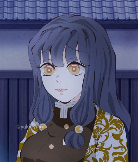 An Anime Character With Long Blue Hair Wearing A Yellow And White Dress