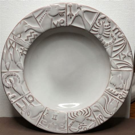 Frankoma Accents Vintage Frankoma Zodiac Dish White Sand Glaze