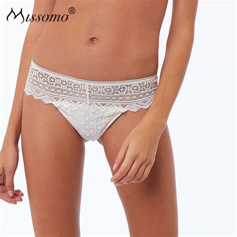 Missomo Sexy Floral Lace Low Waist Triangle Light Simple Perspective