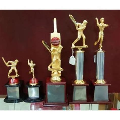 Metal Golden Gold Plated Cricket Gold Plated Trophy At Rs 450 Piece