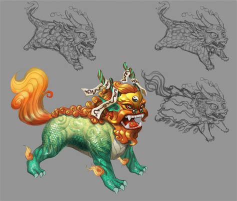 Qilin concept by d4eveslie on DeviantArt